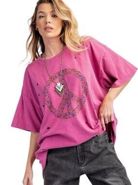 982:  EASEL NWT TOP MAGENTA(H6)